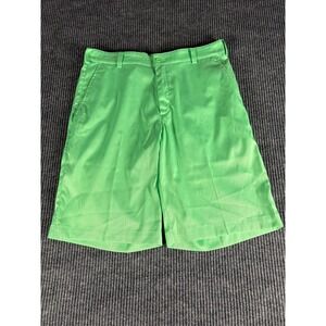Nike Golf Tour Performance Dri-Fit Shorts Mens 32 Lime Green Flat Front 4-Pocket